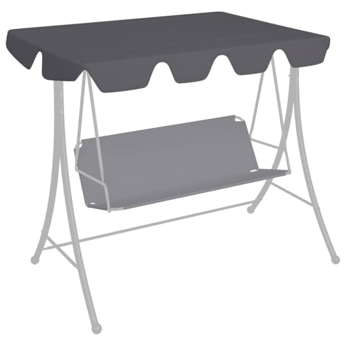 Ersatzdach für Hollywoodschaukel Anthrazit 150/130x105/70 cm - 100% Polyester mit PVC-Beschichtung - Wetterfest & Langlebig - Ideal für Pavillon-Rahmen von Eleganz