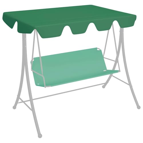 Ersatzdach für Hollywoodschaukel Grün 150/130x105/70 cm - 100% Polyester mit PVC-Beschichtung - Wetterfest & Langlebig - Ideal für Pavillon-Rahmen von Eleganz