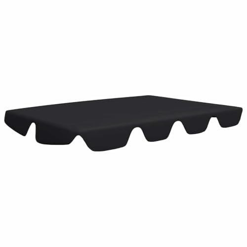 Ersatzdach für Hollywoodschaukel Schwarz 150/130x105/70 cm - 100% Polyester mit PVC-Beschichtung - Langlebig & Wetterfest - Ideal für Garten & Terrasse von Eleganz
