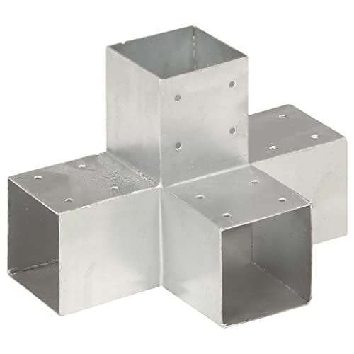 Fence Post Connector 4 Pack X-Shape Galvanized Metal 91 x 91 mm for Secure and Durable Barrier Fencing - Ideal for Gardens, Farms, and Construction Fence Post Connector 4 Pack X-Shape Galvanized Metal 91 x 91 mm for Secure and Durable Barrier Fencing - Ideal for Gardens, Farms, and Construction von Eleganz