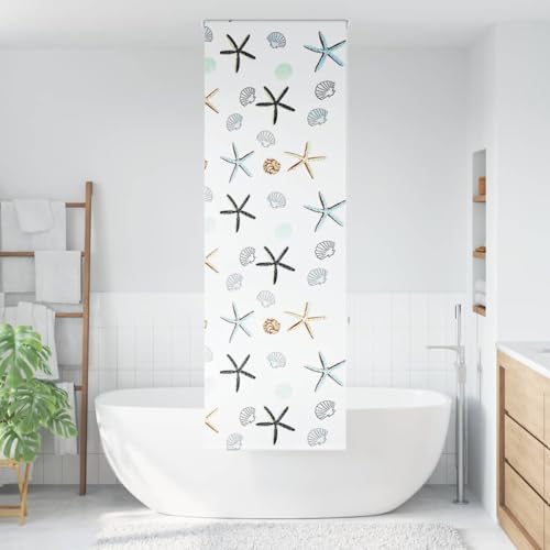 Fensterfolie Duschrollo 80x240 cm, PEVA Material, wasserabweisend, leicht zu reinigen, ideal für Badezimmer und Küche, schützt vor neugierigen Blicken von Eleganz