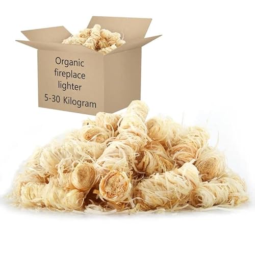 Feueranzünder Bio-Anzünder 30 kg - Natürliche Holzwolle & Paraffinwachs - Umweltfreundlich & Effizient für Kamin & Grill von Eleganz