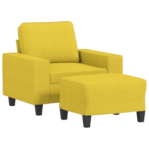 Futon Sessel mit Hocker in Hellgelb 60 cm – Bequemer Stoff-Sessel für Wohnzimmer oder Schlafzimmer, Platzsparend und Stilvoll Futon Sessel mit Hocker in Hellgelb 60 cm – Bequemer Stoff-Sessel für Wohnzimmer oder Schlafzimmer, Platzsparend und Stilvoll von Eleganz