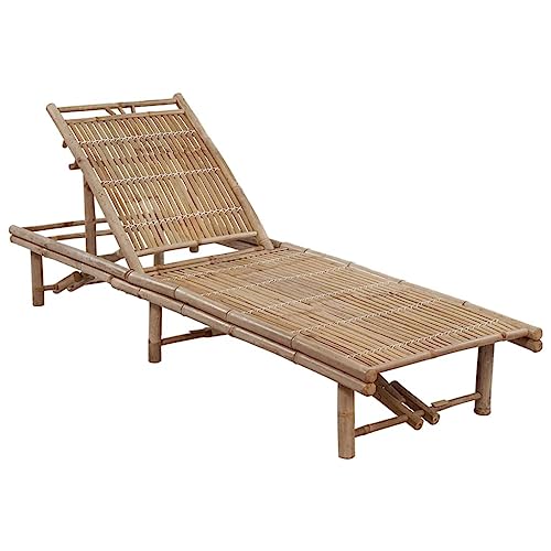 Garten-Sonnenliege aus Bambus mit Auflage – Langlebig & Umweltfreundlich – Perfekt für Garten, Terrasse oder Balkon – Entspannung pur von Eleganz