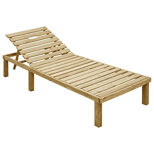 Gartenbett aus imprägniertem Kiefernholz - Langlebig & Wetterfest - Perfekt für Garten, Terrasse oder Balkon - Ideale Sonnenliege für Entspannung im Freien von Eleganz