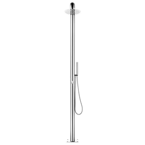 Gartendusche Edelstahl 225 cm - Outdoor Dusche für Pool & Garten - Rostfreie Stahlkonstruktion - Ideal für Erfrischung im Sommer - Einfache Montage von Eleganz