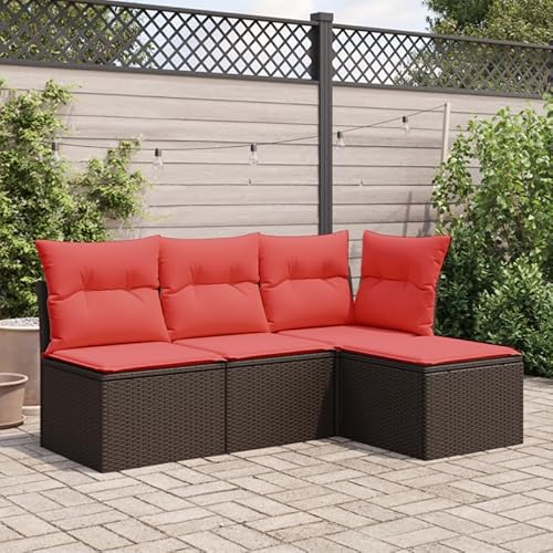 Gartenhocker mit Kissen Braun 55x55x37 cm - Bequemer Poly Rattan Hocker für Terrasse, Garten & Balkon - Wetterfest & Langlebig - Ideal für Outdoor Entspannung Gartenhocker mit Kissen Braun 55x55x37 cm - Bequemer Poly Rattan Hocker für Terrasse, Garten & Balkon - Wetterfest & Langlebig - Ideal für Outdoor Entspannung von Eleganz
