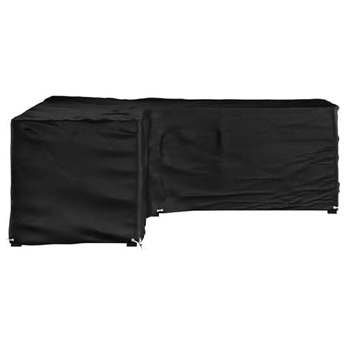Gartenmöbel-Schutzhülle L-Form 285x285x90 cm mit 16 Ösen – Wasserdichte PE-Abdeckung mit Aluminium-Verstärkung für Eckmöbel, Terrassen- und Balkonschutz von Eleganz