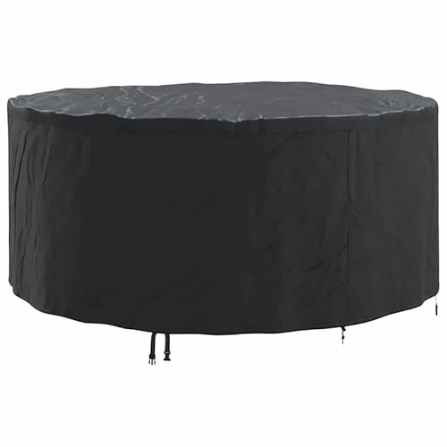 Gartenmöbelabdeckung 200x200x105 cm Schwarz - 210D Stoff Schutzhülle für Terrasse, Balkon & Garten - Wasserdicht, UV-beständig - Ideal für Tisch und Stühle von Eleganz