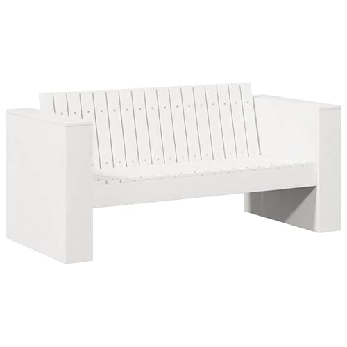 Gartensofa Weiß aus Massivholz Kiefer 134 x 60 x 62 cm - Langlebiges & Stabiles Gartensitzmöbel für Terrasse & Garten - Natürliches Design für Entspannung im Freien Gartensofa Weiß aus Massivholz Kiefer 134 x 60 x 62 cm - Langlebiges & Stabiles Gartensitzmöbel für Terrasse & Garten - Natürliches Design für Entspannung im Freien von Eleganz
