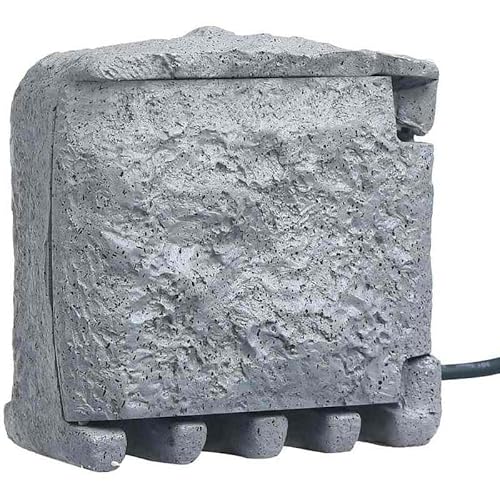 Gartensteckdose 4-fach wasserfest IP44 – Outdoor Steckdose aus Kunstharz für Garten, Terrasse und Balkon – Wetterfest & robust (grau) von Eleganz