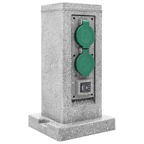 Gartensteckdose mit Dämmerungssensor – Outdoor Steckdosensäule aus Kunststoff, wetterfest & automatische Beleuchtung für Garten, Terrasse oder Balkon Gartensteckdose mit Dämmerungssensor – Outdoor Steckdosensäule aus Kunststoff, wetterfest & automatische Beleuchtung für Garten, Terrasse oder Balkon von Eleganz