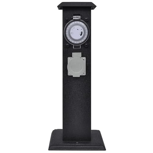 Gartensteckdose mit Timer - Steckdosenturm Schwarz für Elektromotoren, Wasserdicht & Wetterfest für Außenbereich, Praktische Stromversorg im Garten Gartensteckdose mit Timer - Steckdosenturm Schwarz für Elektromotoren, Wasserdicht & Wetterfest für Außenbereich, Praktische Stromversorg im Garten von Eleganz