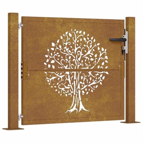 Gartentor 105x105 cm aus Cortenstahl mit Baum-Design - Hochwertige Gartenabtrennung, langlebig und wetterbeständig - Perfekte Lösung für sichere und stilvolle Absperrungen Gartentor 105x105 cm aus Cortenstahl mit Baum-Design - Hochwertige Gartenabtrennung, langlebig und wetterbeständig - Perfekte Lösung für sichere und stilvolle Absperrungen von Eleganz