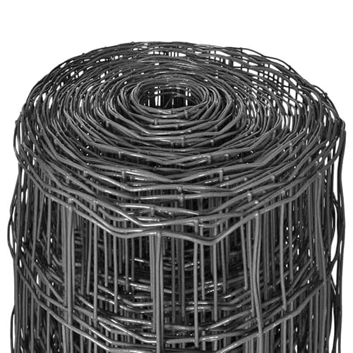 Gartenzaun aus Stahldraht mit PVC-Beschichtung - 10 m x 1,2 m Grau - Robuster Sichtschutz für Garten, Terrasse und Grundstück - Witterungsbeständig & pflegeleicht von Eleganz