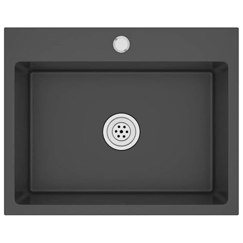 Handgemachte Einbauspüle aus Edelstahl mit gebürsteter Oberfläche - Schwarz - Hochwertige Küchenspüle für moderne Haushalte Handgemachte Einbauspüle aus Edelstahl mit gebürsteter Oberfläche - Schwarz - Hochwertige Küchenspüle für moderne Haushalte von Eleganz