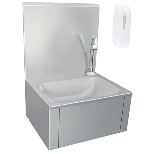 Handwaschbecken mit Wasserhahn und Seifenspender aus Edelstahl 304 - Modernes Waschbecken für Bad und Küche - Langlebig & pflegeleicht Handwaschbecken mit Wasserhahn und Seifenspender aus Edelstahl 304 - Modernes Waschbecken für Bad und Küche - Langlebig & pflegeleicht von Eleganz