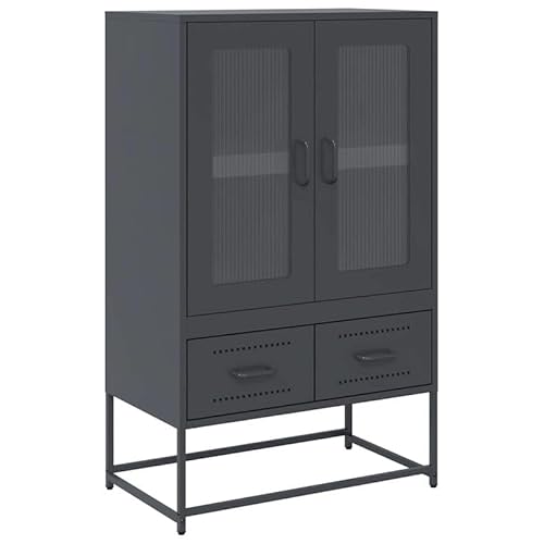 Highboard Anthrazit 68x39x111,5 cm - Moderner Stahlschrank für Wohnzimmer | Stabile Aufbewahrung für Kleidung & Deko | Platzsparendes Wohnzimmermöbel-Set Highboard Anthrazit 68x39x111,5 cm - Moderner Stahlschrank für Wohnzimmer | Stabile Aufbewahrung für Kleidung & Deko | Platzsparendes Wohnzimmermöbel-Set von Eleganz