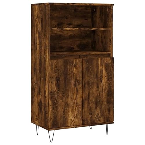 Highboard Räuchereiche 60x36x110 cm - Modernes Wohnzimmermöbel-Set aus Holzwerkstoff & Metall - Stilvolles Aufbewahrungsmöbel für Kleidung & Deko Highboard Räuchereiche 60x36x110 cm - Modernes Wohnzimmermöbel-Set aus Holzwerkstoff & Metall - Stilvolles Aufbewahrungsmöbel für Kleidung & Deko von Eleganz