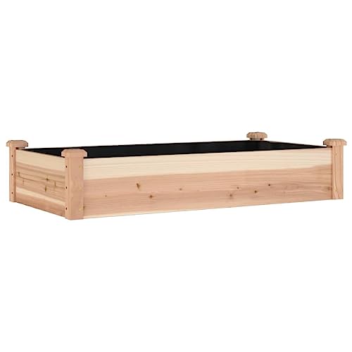 Hochbeet aus Massivholz Tanne 120x60x25 cm mit Einsatz - Langlebiges Pflanzenbeet für Garten, Balkon & Terrasse - Ideal für Gemüse, Kräuter & Blumen von Eleganz