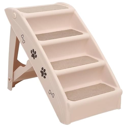 Klappbare Hundetreppe aus PP & Filz - Leicht & Stabil für Sofa & Bett (62x40x49,5 cm) - Perfekt für kleine Hunde & Seniorenhunde von Eleganz