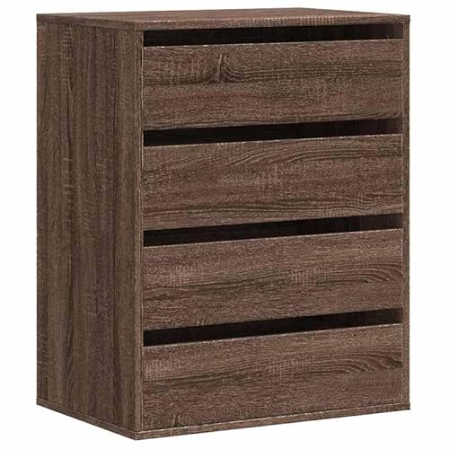 Kommode Braun Eichen-Optik 60x41x76 cm | Wohnzimmermöbel-Sets | Stilvolle Aufbewahrung für Kleidung & Deko | Holzwerkstoff | Langlebig & Platzsparend von Eleganz