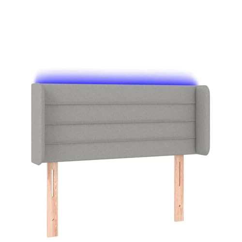 Kopfteil für Bett - Hellgrau 83x16x78/88 cm aus Stoff - Modernes Design für Schlafzimmer - Verbessert Raumkomfort - Einfache Montage Kopfteil für Bett - Hellgrau 83x16x78/88 cm aus Stoff - Modernes Design für Schlafzimmer - Verbessert Raumkomfort - Einfache Montage von Eleganz