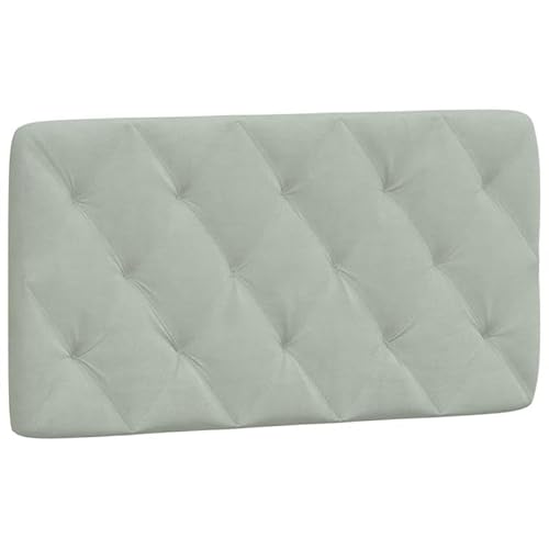 Kopfteilkissen 100 cm Samt Hellgrau - Luxuriöses Headboard-Kissen aus 100% Polyester für stilvolles Schlafzimmer - Weich und pflegeleicht Kopfteilkissen 100 cm Samt Hellgrau - Luxuriöses Headboard-Kissen aus 100% Polyester für stilvolles Schlafzimmer - Weich und pflegeleicht von Eleganz