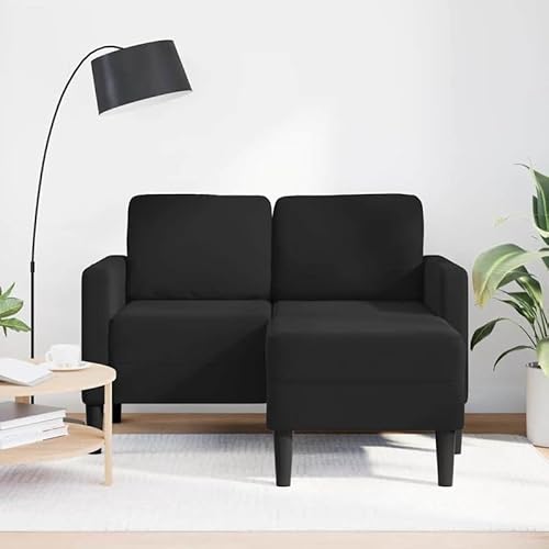 L-Form 2-Sitzer-Sofa mit Chaiselongue, 125 cm, Samt Bezug - Modernes Futon für Wohnzimmer & kleine Räume, bequem & platzsparend von Eleganz