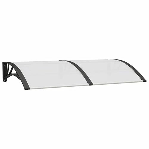 Markise Türvordach 150x75 cm Schwarz & Transparent aus Polycarbonat - Wetterfest & UV-beständig für Haustürbereich - Einfache Montage mit Aluminiumrahmen Markise Türvordach 150x75 cm Schwarz & Transparent aus Polycarbonat - Wetterfest & UV-beständig für Haustürbereich - Einfache Montage mit Aluminiumrahmen von Eleganz