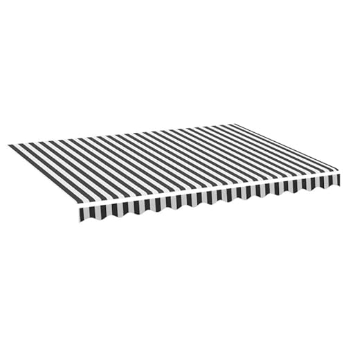 Markisenbespannung 3,5x2,5 m Anthrazit/Weiß - 100% Polyester mit PU-Beschichtung - Wetterfest & UV-beständig für Terrasse & Garten von Eleganz