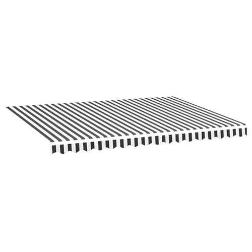 Markisenbespannung 4x3 m Anthrazit/Weiß - 100% Polyester mit PU-Beschichtung - Wetterfest & UV-beständig - Perfekt für Terrasse, Balkon oder Garten von Eleganz