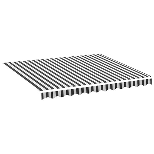 Markisenbespannung Anthrazit/Weiß 3x2,5 m - 100% Polyester mit PU-Beschichtung - Wetterfest & UV-beständig für Terrasse & Garten von Eleganz