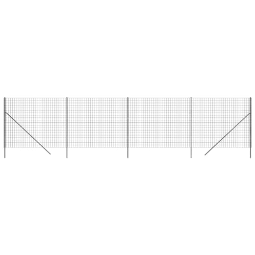 Maschendrahtzaun Anthrazit 2,2x10 m verzinkter Stahl - Hochwertiger Sichtschutzzaun für Garten, Terrasse & Grundstück - Robust, langlebig & wetterbeständig von Eleganz