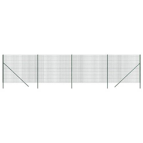 Maschendrahtzaun Grün 2x10 m Verzinkter Stahl | Gartenzaun für Sichtschutz & Einfriedung | Robust & Witterungsbeständig | Ideal für Garten, Haustiere & Sicherheit von Eleganz