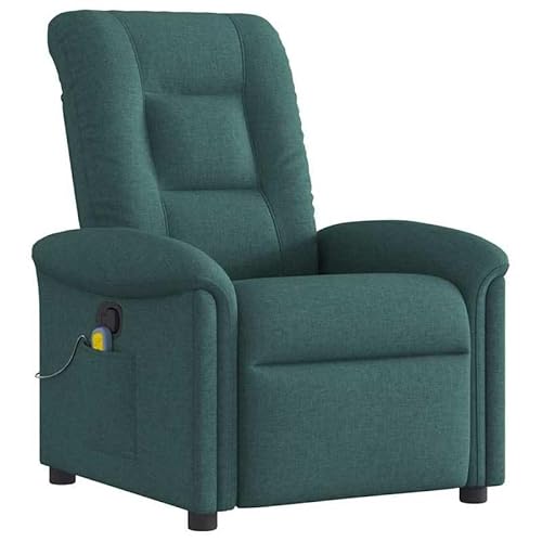 Massagesessel Dunkelgrün Stoff – Bequemer Relaxsessel für Wohnzimmer mit ergonomischer Rückenstütze, perfekt für Stressabbau und Entspannung von Eleganz