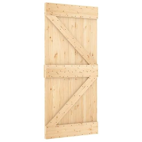 Massivholztür NARVIK 95x210 cm aus unbehandelter Kiefer | Natürliche Optik & langlebig | Ideal für Innentüren in Wohnungen & Häusern | Umweltfreundliches Design von Eleganz