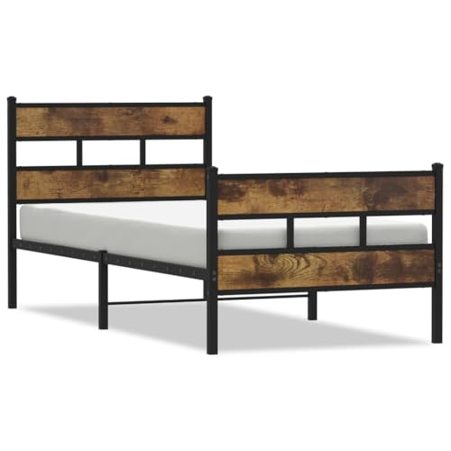 Metallbett 100x200 cm Räuchereiche – Stabiles Bettgestell ohne Matratze für Schlafzimmer | Langlebig & Modern | Einfache Montage Metallbett 100x200 cm Räuchereiche – Stabiles Bettgestell ohne Matratze für Schlafzimmer | Langlebig & Modern | Einfache Montage von Eleganz