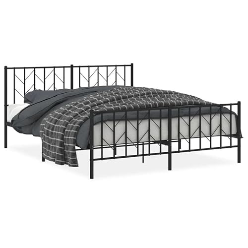 Metallbett 160x200 cm Fußteil Schwarz - Stabiles Hochbett für Erwachsene, Modernes Design, Einfache Montage - Ideal für Schlafzimmer und Gastzimmer Metallbett 160x200 cm Fußteil Schwarz - Stabiles Hochbett für Erwachsene, Modernes Design, Einfache Montage - Ideal für Schlafzimmer und Gastzimmer von Eleganz
