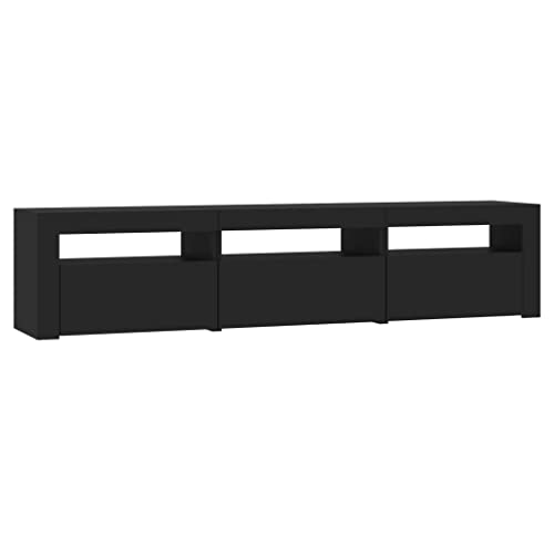 Moderner TV-Schrank aus Holz in Schwarz - Fernsehtisch mit LED Beleuchtung, Lowboard mit Stauraum für Wohnzimmer, Schlafzimmer & Homeoffice, 180x35x40 cm Moderner TV-Schrank aus Holz in Schwarz - Fernsehtisch mit LED Beleuchtung, Lowboard mit Stauraum für Wohnzimmer, Schlafzimmer & Homeoffice, 180x35x40 cm von Eleganz