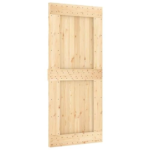 NARVIK Innentür 90x210 cm aus massivem Kiefernholz (unbehandelt) | Natürlich & langlebig | Perfekt für Wohnungen & Häuser | Türbeschläge & -klingeln von Eleganz
