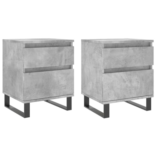 Nachttische 2 STK. Betongrau 40x35x50 cm aus Holzwerkstoff & Metall - Modernes Design, Stabile Konstruktion, Ideal für Schlafzimmer & kleine Räume Nachttische 2 STK. Betongrau 40x35x50 cm aus Holzwerkstoff & Metall - Modernes Design, Stabile Konstruktion, Ideal für Schlafzimmer & kleine Räume von Eleganz
