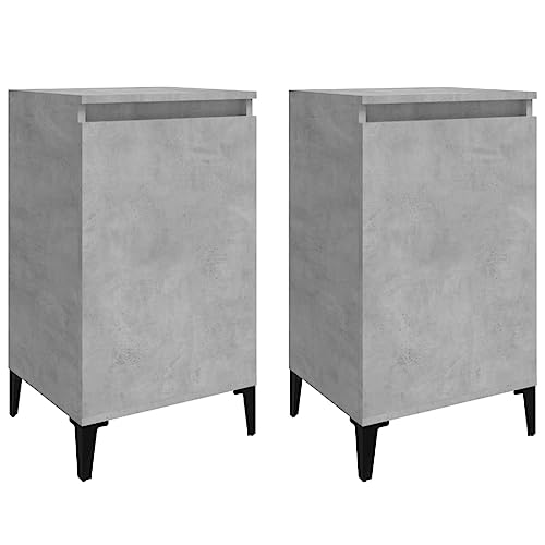 Nachttische 2 STK. Betongrau 40x35x70 cm aus Holzwerkstoff & Metall - Modernes Design, Stabile Konstruktion, Ideal für Schlafzimmer & kleine Räume Nachttische 2 STK. Betongrau 40x35x70 cm aus Holzwerkstoff & Metall - Modernes Design, Stabile Konstruktion, Ideal für Schlafzimmer & kleine Räume von Eleganz