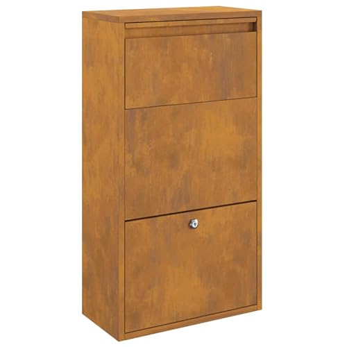 Paketeinwurfbox aus Metallstahl 44x22x82 cm – Wetterfest & langlebig für Haus & Garten – Sicherer Briefkasten mit modernem Design von Eleganz