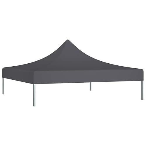 Partyzelt-Dach 2x2 m Anthrazit - Pavillon-Rahmen mit 600D Oxford-Gewebe & PVC-Beschichtung - Wasserdicht und langlebig für Garten, Camping und Outdoor-Events von Eleganz