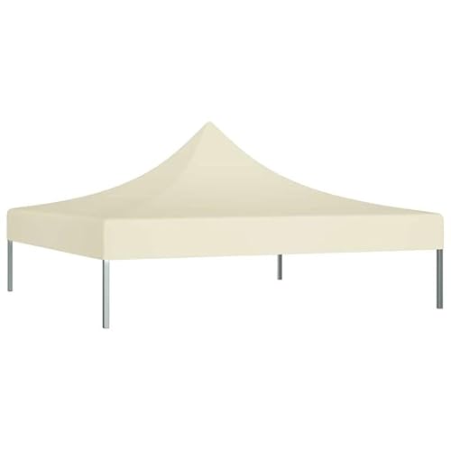 Partyzelt-Dach 2x2 m Creme - Pavillon-Rahmen aus 600D Oxford-Gewebe mit PVC-Beschichtung (100% Polyester) - Wasserdicht & Langlebig für Garten, Camping & Outdoor-Events von Eleganz