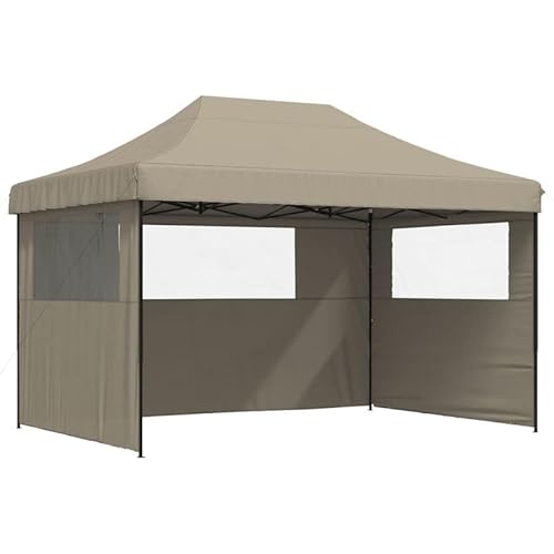 Partyzelt faltbar Pop-Up Pavillon mit 3 Seitenteilen aus Oxford-Gewebe (100% Polyester) und PVC – Leicht aufzubauen, wasserabweisend und stabil für Garten, Camping oder Events von Eleganz