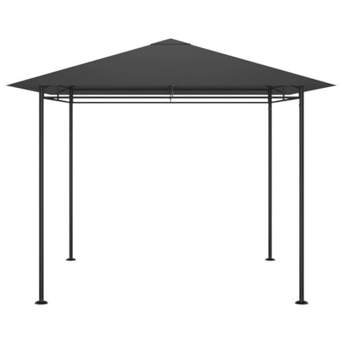 Pavillon 3x3x2,7 m Anthrazit - Stahlrahmen mit 180 g/m² PA-beschichtetem Polyesterstoff - Wetterfest & stabil für Garten, Camping & Events von Eleganz