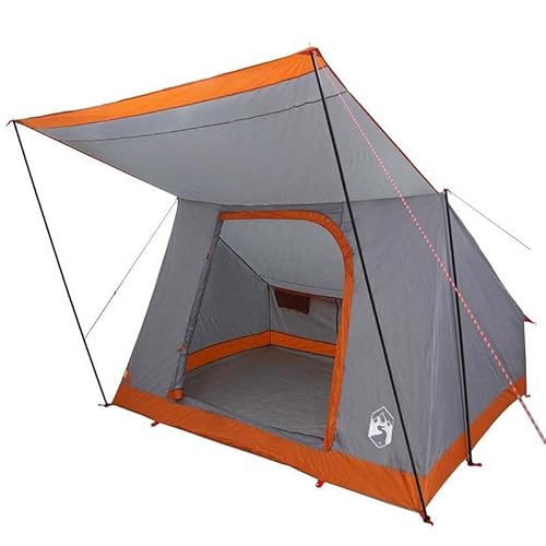 Pavillon-Rahmen Campingzelt Grau und Orange 282x225x154 cm - Leichtes & Wetterfestes Polyester-Zelt für Outdoor-Abenteuer, Familienausflüge und Festivals von Eleganz