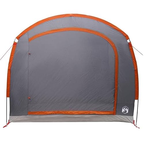 Pavillon-Rahmen Grau und Orange 268 x 240 x 191 cm - Leichtes Polyester-Zelt für Garten, Camping und Outdoor - Schnellaufbau, Wetterfest und Stabil von Eleganz